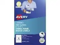 Officeworks Avery Fabric Name Badge Labels 88 x 52mm White 150 Pack offer