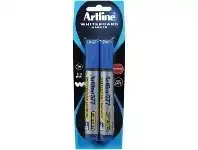Officeworks Artline 577 Whiteboard Markers Bullet Blue 2 Pack offer
