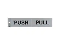 Officeworks Sandleford Push/Pull Self Adhesive Sign 245 x 58mm offer