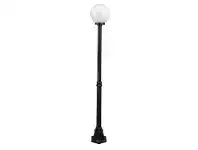 LivingStyles Italian Made Siena 160cm Aluminium IP43 Exterior Single 30cm Head Fancy Post Light - Black offer