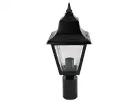 LivingStyles Italian Made Paris Aluminium IP43 Exterior Post Lantern - Black offer