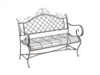 LivingStyles St. Ouen Rustic Metal Garden Bench offer