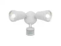 LivingStyles Otto IP54 LED Outdoor Floodlight with Motion Sensor, 2 Light, White offer
