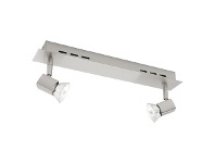 LivingStyles Titan Metal Spotlight, 2 Light, Satin Chrome offer