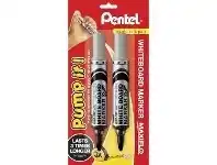Officeworks Pentel Maxiflo Whiteboard Markers Bullet Black 2 Pack offer