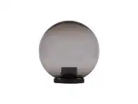 LivingStyles Polysphere IP44 Italian Made Exterior Sphere Post Top Light, 20cm, Smoke offer