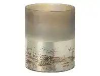 LivingStyles Sacaton Handmade Metallic Glass Hurricane, Tall, Large offer