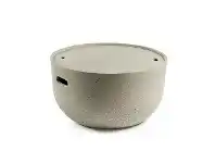 LivingStyles Roxbury Polycement Indoor / Outdoor Oval Side Table with Storage offer