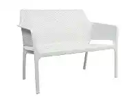LivingStyles Net Italian Made Commercial Grade Outdoor Bench, 116cm, White offer