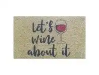 LivingStyles Let's Wine About It Coir Doormat, 75x45cm offer