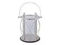 LivingStyles Venice Metal & Glass Hurricane, Medium offer