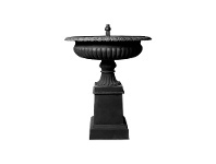 LivingStyles Toulouse Self Contained Cast Iron Garden Fountain, Black offer