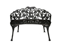 LivingStyles Duchess Cast Iron Garden Bench, Black offer