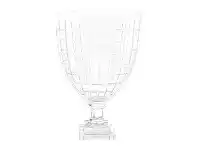 LivingStyles Madison Ave Cut Glass Curved Hurricane offer
