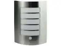LivingStyles Cheeta IP44 Exterior Wall Light with Motion Sensor, Stainless Steel offer