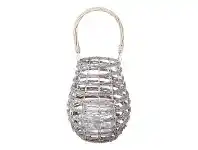 LivingStyles Hollison Handcrafted Willow Lantern, Small offer