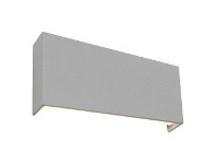 Fargo IP54 Exterior LED Wall Light, Silver