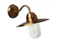 LivingStyles Alley IP44 Exterior Angled Wall Light, Brushed Copper offer