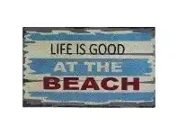 Life Is Good at The Beach Coir Doormat, 75x45cm