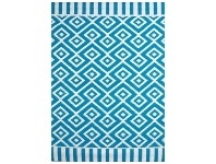 LivingStyles Chatai Aztec No.002 Reversible Outdoor Rug, 240x150cm, Aqua/White offer
