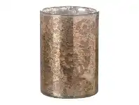LivingStyles Rosanna Handmade Metallic Glass Hurricane, Small offer
