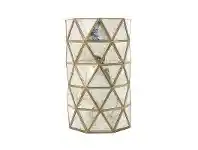 LivingStyles Kiah Glass & Metal Hurricane, Large offer