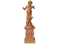 LivingStyles Child & Butterfly Cast Iron Garden Statue & Pedestal Set offer
