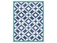 LivingStyles Telki Milano Marsala Italian Made Floor Mat, 120x60cm, Blue offer