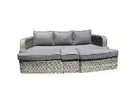 LivingStyles Cosham 4 Piece Wicker Outdoor Lounge Set / Day Bed offer