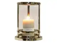LivingStyles Pipe Aluminium & Glass Hurricane, Brass offer