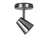 Zoom Commercial Grade Spotlight, 1 Light, Brushed Steel