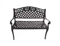 Melissa Cast Aluminium Garden Bench, 102cm