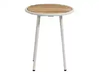 LivingStyles Aro Acacia Timber & Steel Alresco Round Side Table offer