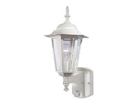 LivingStyles Tilbury IP44 Exterior Wall Lantern with Motion Sensor, White offer