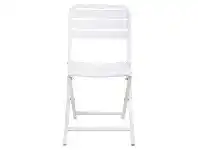 LivingStyles Vespa Comercial Grade Metal Outdoor Folding Chair, White offer