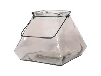 LivingStyles Cordelia Glass Pyramid Lantern, Blush offer
