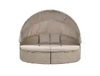 LivingStyles Cannes Wicker Outdoor Sun Lounge offer