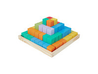 64 Piece Wooden Blocks Pyramid