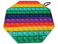 Mr Toys Pop it Fidget Toy SuperSized Rainbow Octagon Asst offer