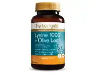 Star Discount Chemist Herbs of Gold Lysine 1000 + Olive Leaf 100 Tablets offer