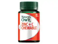 Star Discount Chemist Nature’s Own Zinc + C Chewable 60 Tablets offer