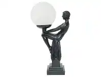LivingStyles Angie Lady Figurine Decor Lamp, Black offer