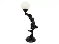 LivingStyles Cora Lady Figurine Decor Lamp, Black offer