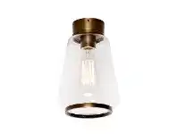Diane DIY Glass Batten Fix Ceiling Light Shade, Brass