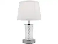 LivingStyles Taryn Cut Glass Table Lamp, Brushed Chrome offer