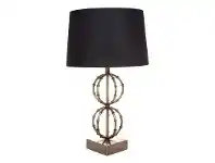 LivingStyles Lela Metal Table Lamp, Antique Gold offer