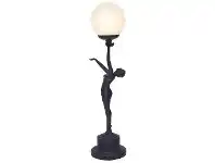 LivingStyles Bernice Lady Figurine Decor Lamp, Black offer