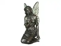 LivingStyles Fairy Figurine Decor Lamp, Kneeling, Bronze offer