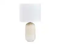 LivingStyles River Ceramic Table Lamp, White offer