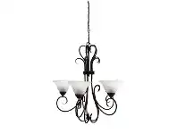 LivingStyles Gaston Metal & Glass Chandelier, 5 Arm offer